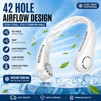 Vaneless Neck Fan – Hands-Free Portable Air Cooler