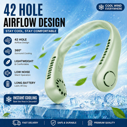 Vaneless Neck Fan – Hands-Free Portable Air Cooler